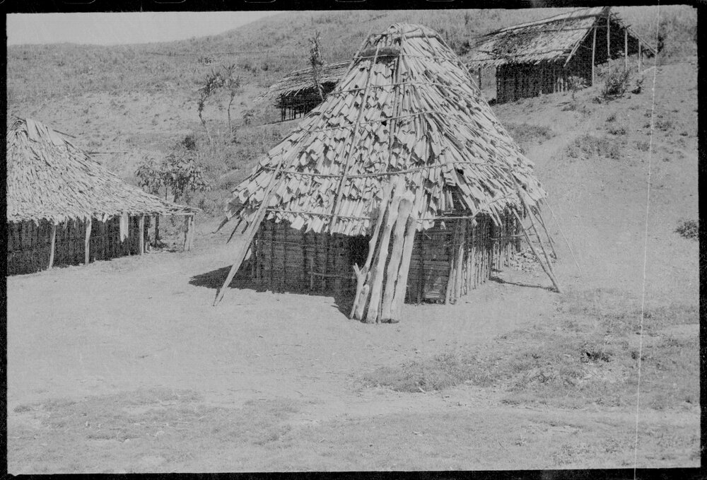 Buildings on Mountainside, Papua New Guinea