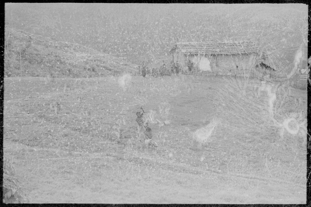 Man Performing with Long Spear