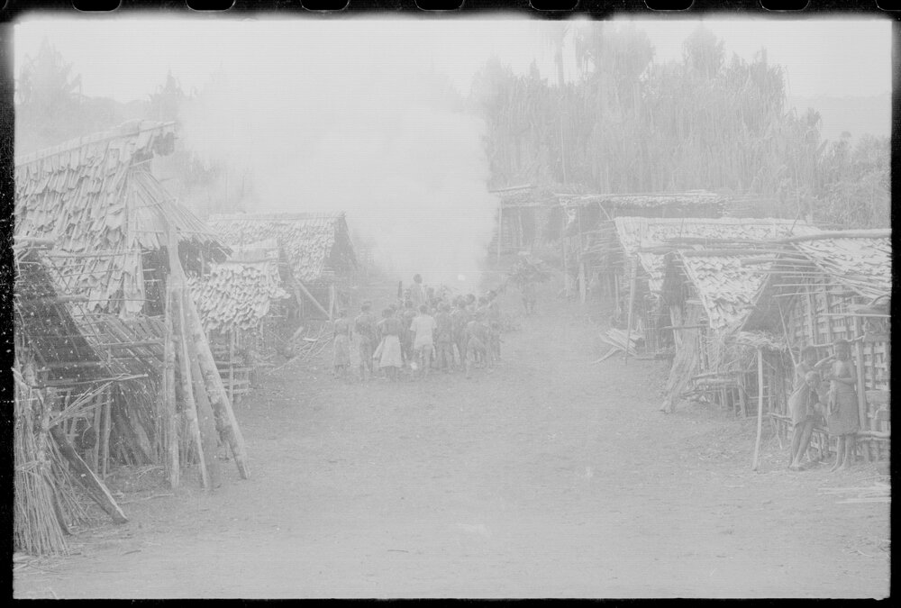 Group Building Fire in Village