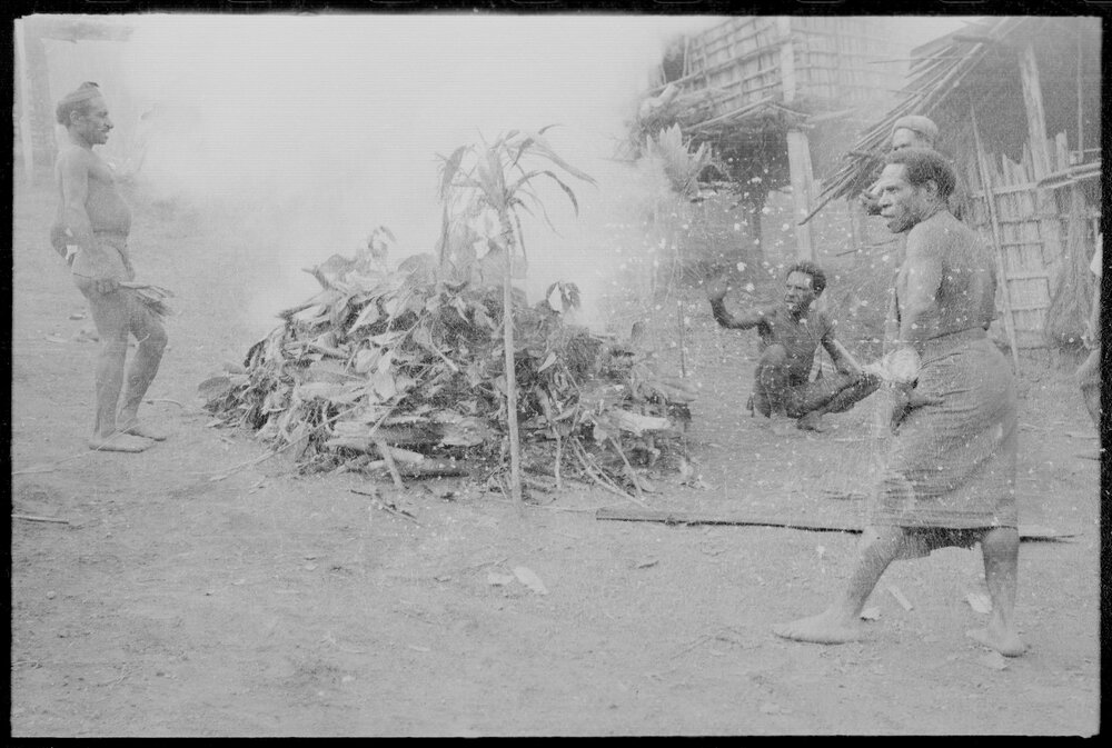 Group Building Fire in Village