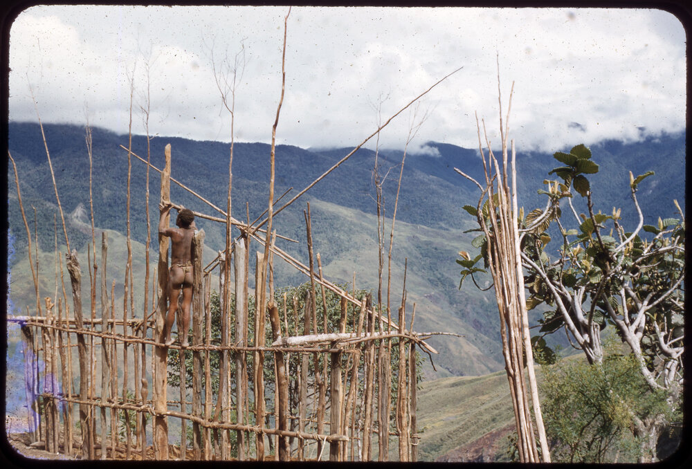 Man Constructing Building
