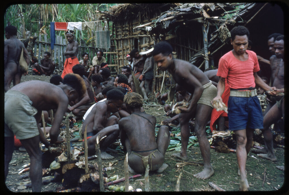 Men Distributing Food