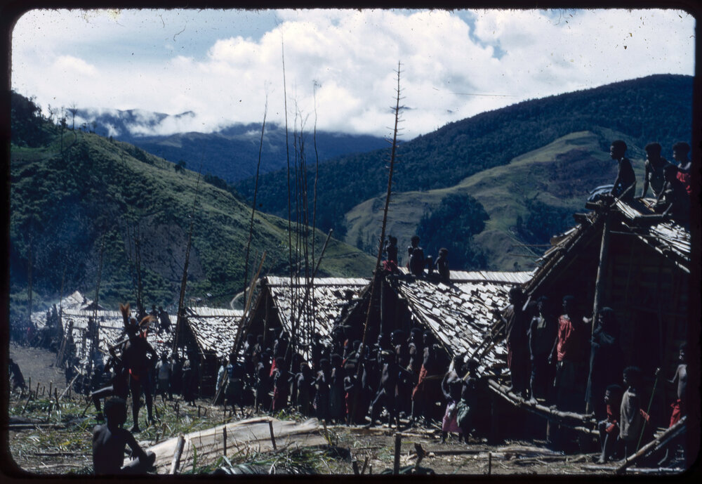 Buildings with Food Poles Outside
