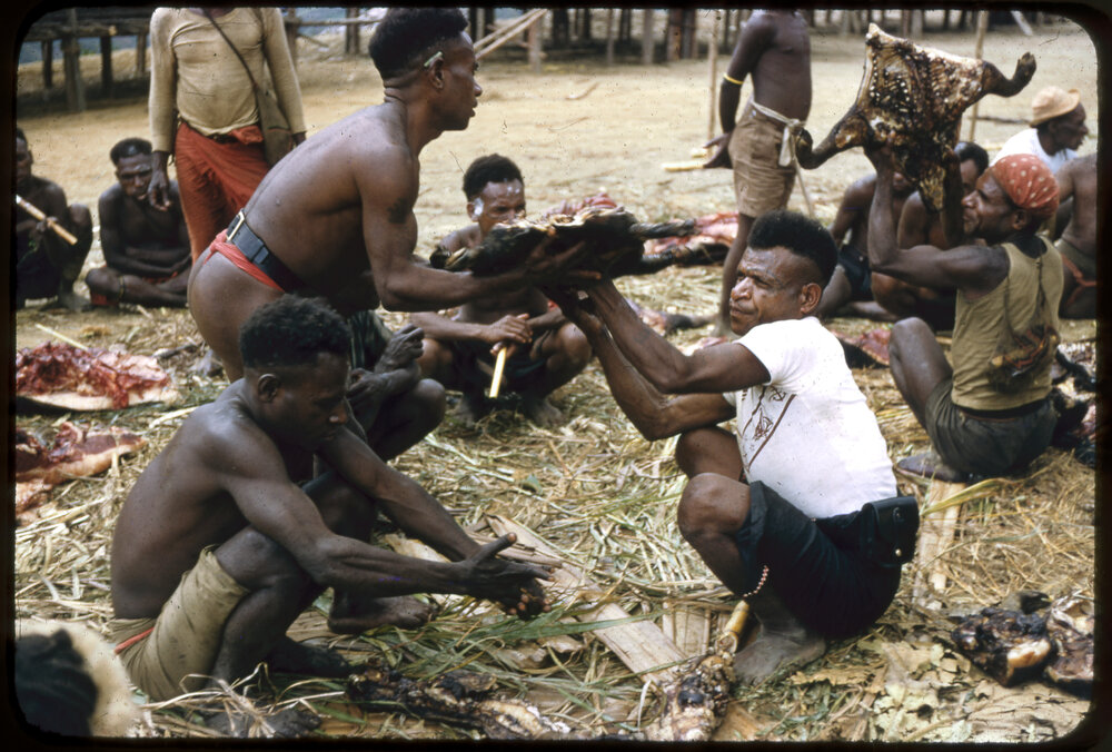 Men Distributing Food