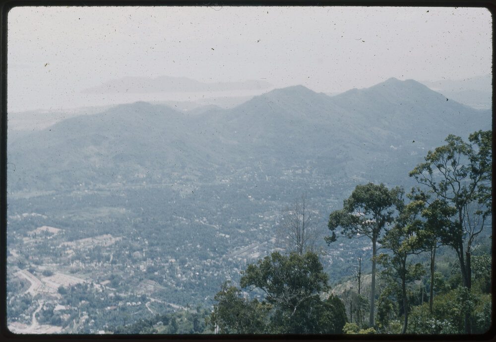 View Across Land and Mountains