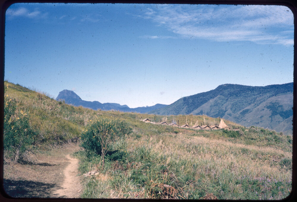 Row of Buildings on a Mountainside