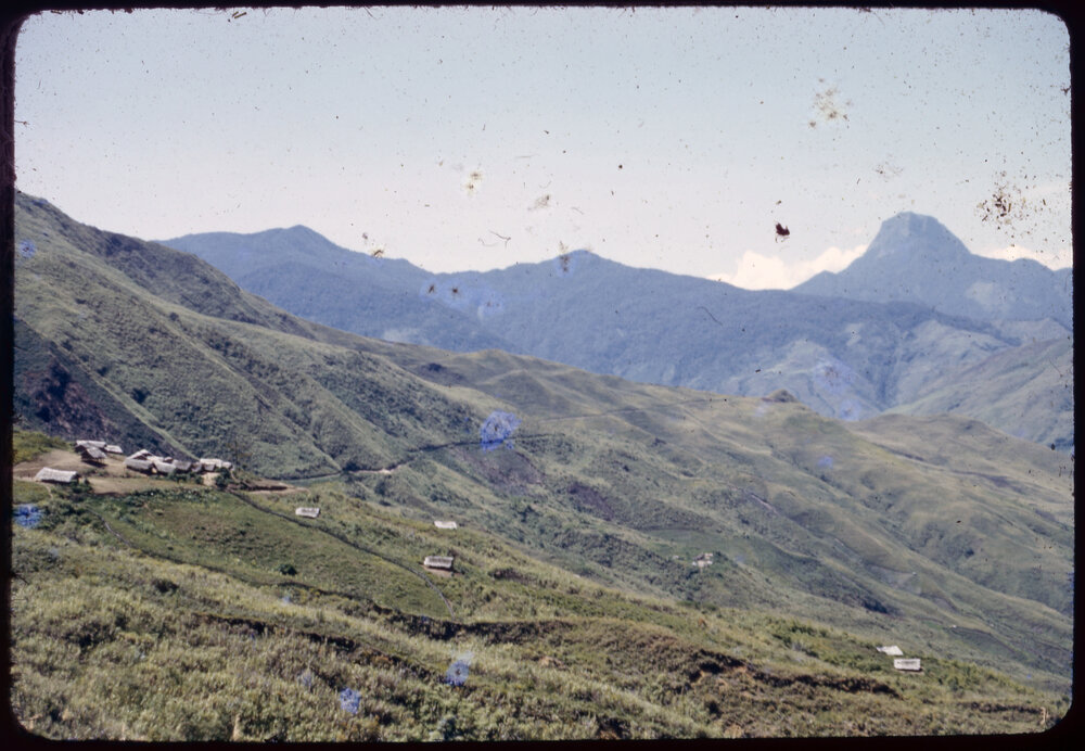 Buildings on Mountainside, Papua New Guinea