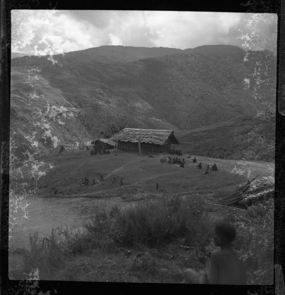 Groups Gathered by Mountainside Building