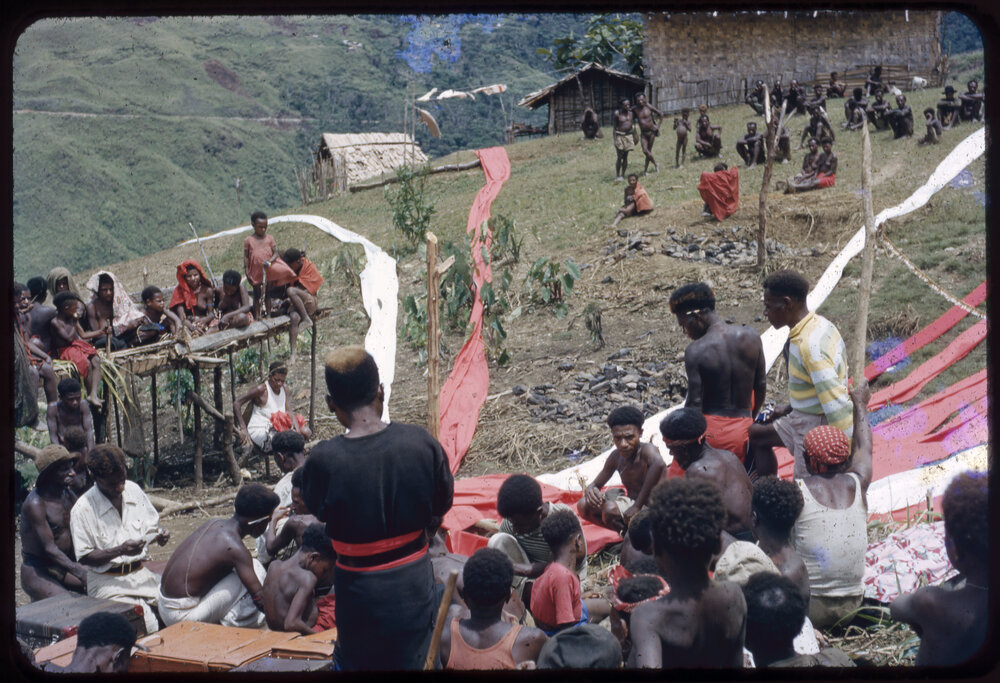 Group Preparing Lengths of Cloth