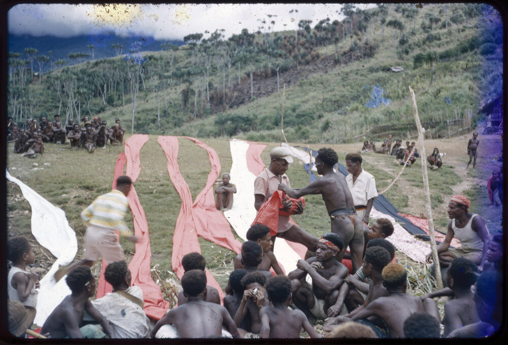 Group Preparing Lengths of Cloth