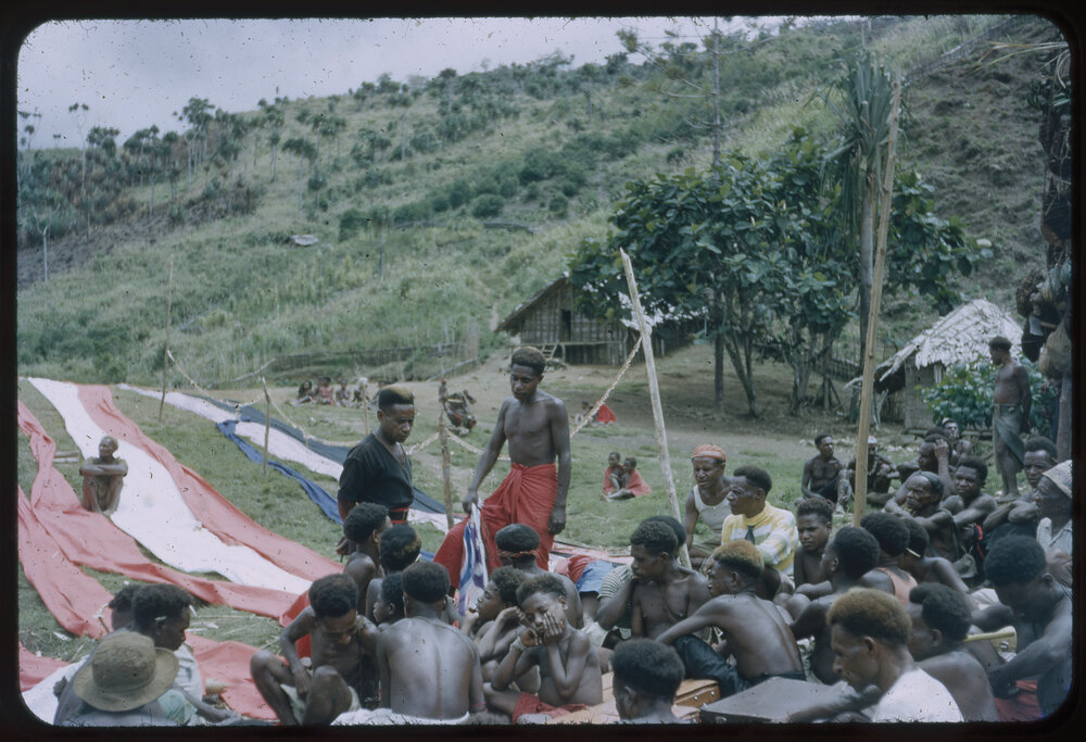 Group Preparing Lengths of Cloth