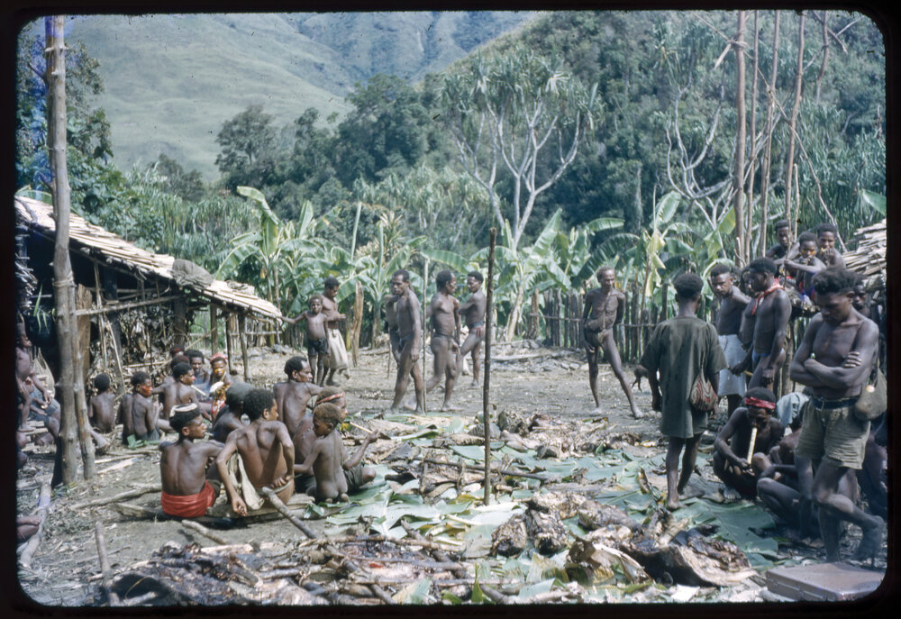 Groups Gathered in a Village
