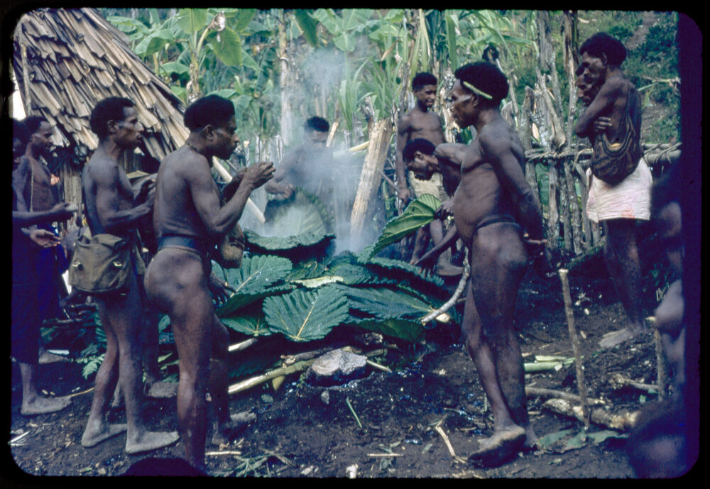 Men Building a Fire