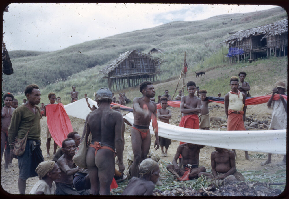 Group Preparing Lengths of Cloth