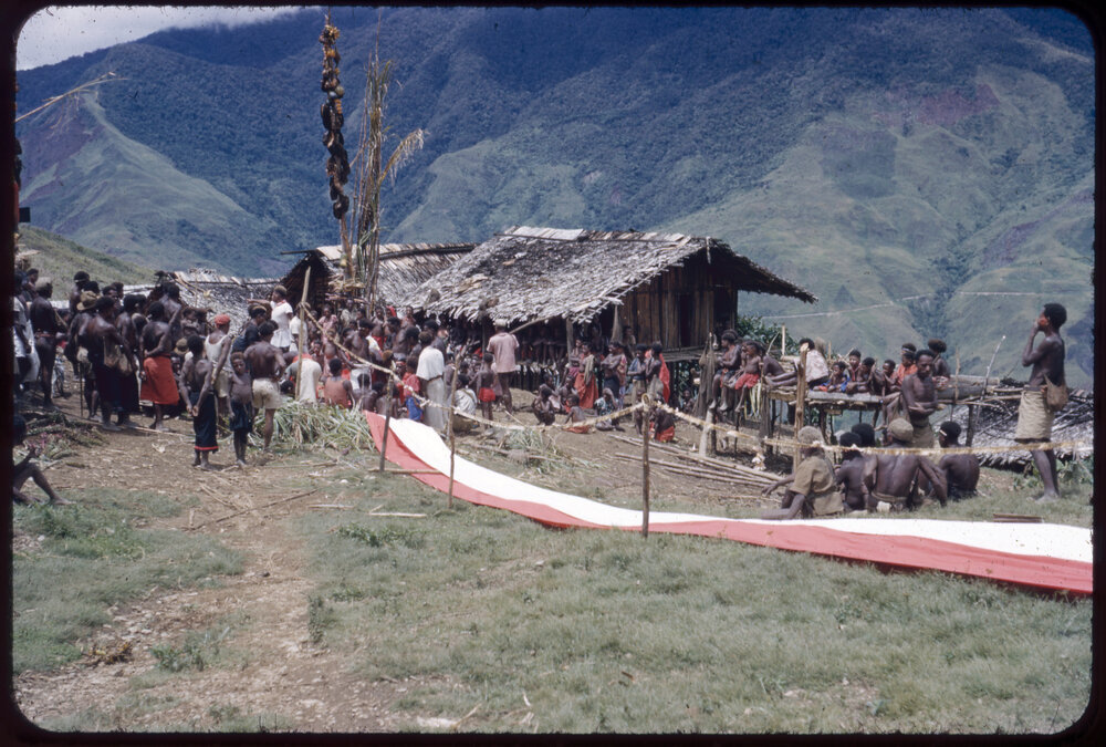 Crowd Gathered in Mountainside Village