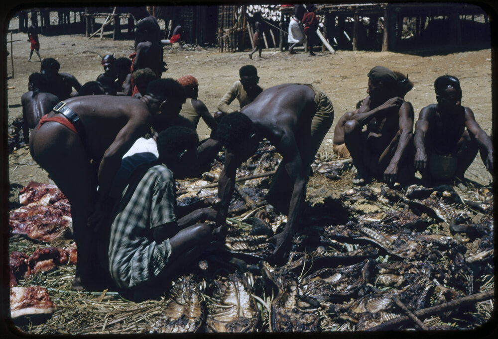 Men Distributing Food