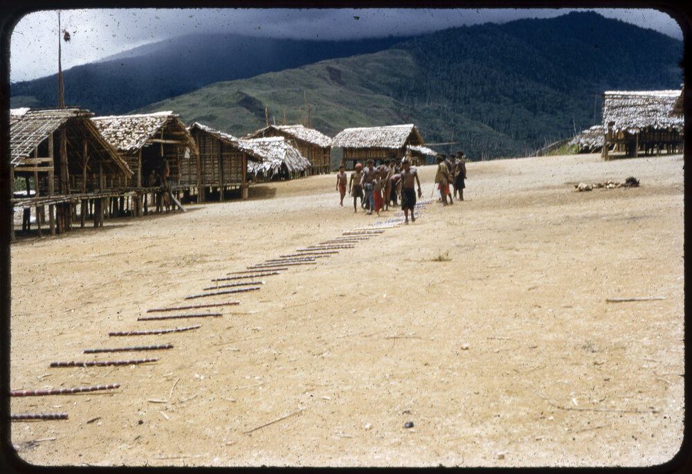 Group Laying Sticks for Food Distribution