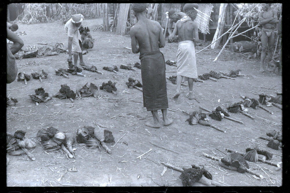 Group Distributing Food for a Ceremony