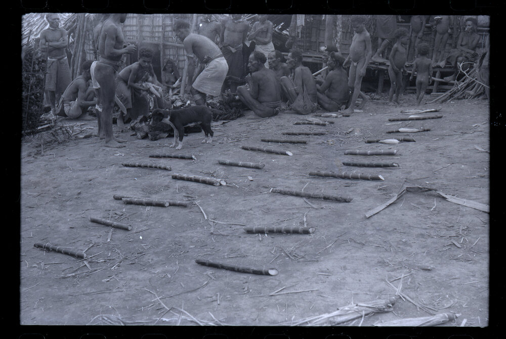 Group Distributing Food for a Ceremony