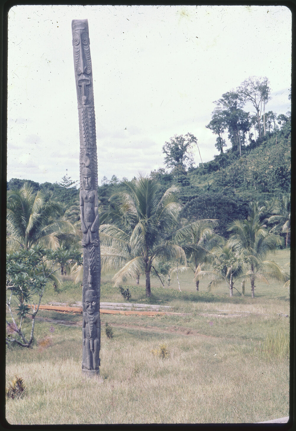 Carved Wooden Post