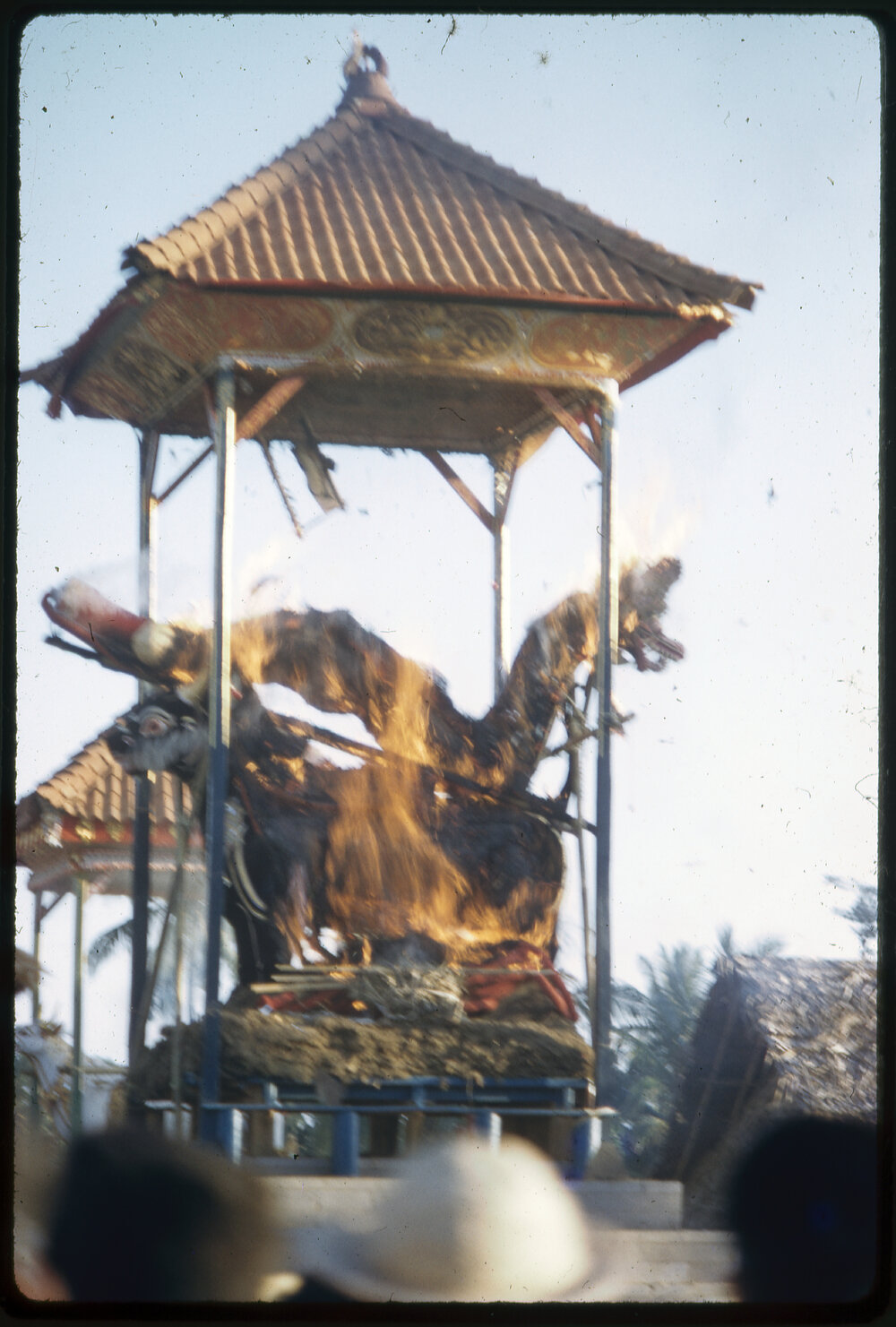 Lembu Burning at Ngaben
