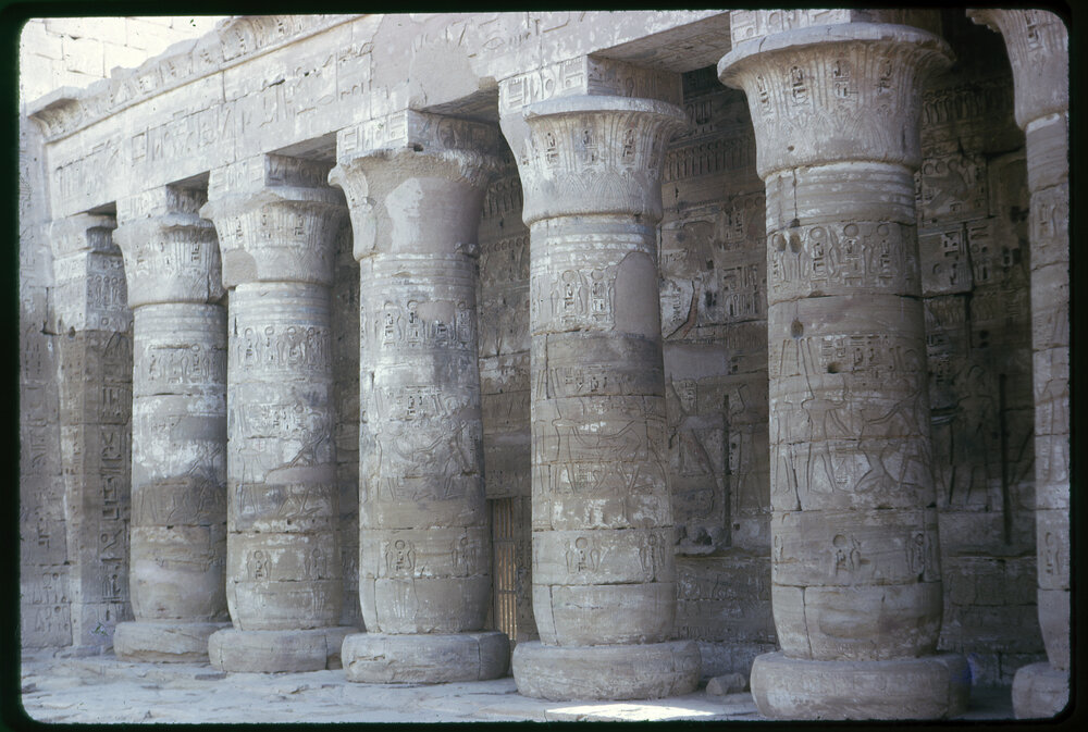 Columns at Temple of Ramesses III, Medinet Habu