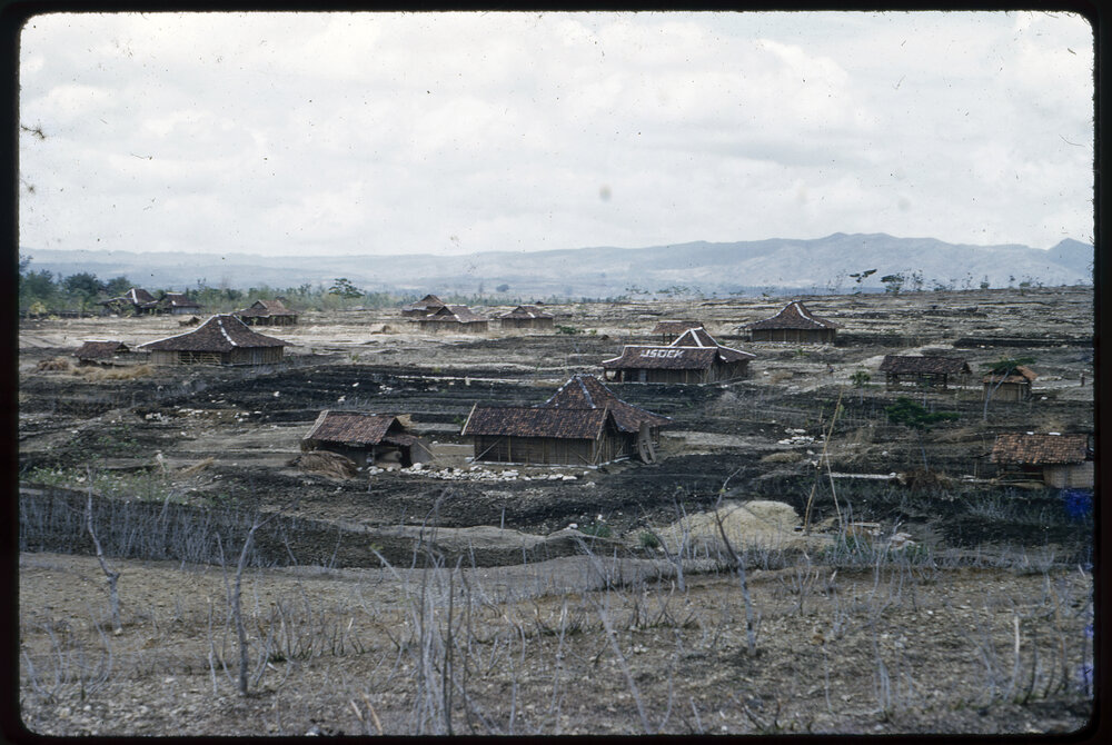 Buildings on Rocky Landscape