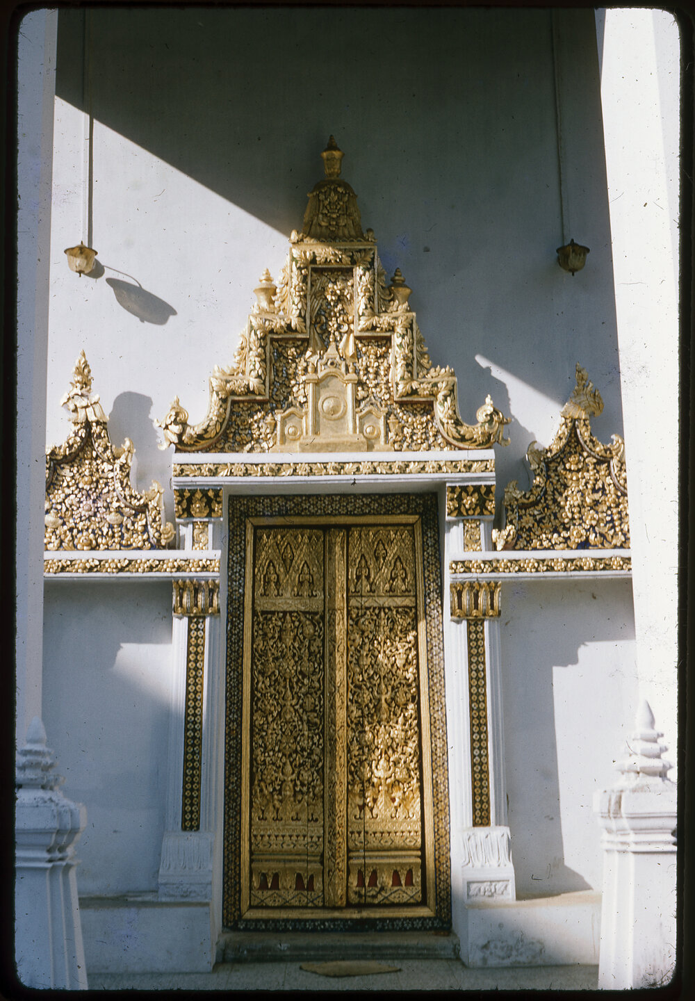 Temple Door with Gold Decorations