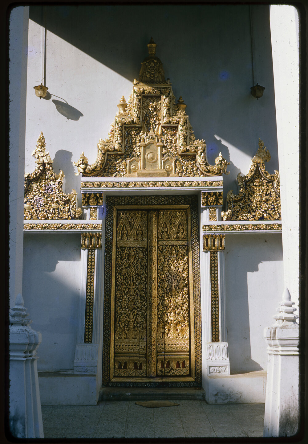 Temple Door with Gold Decorations