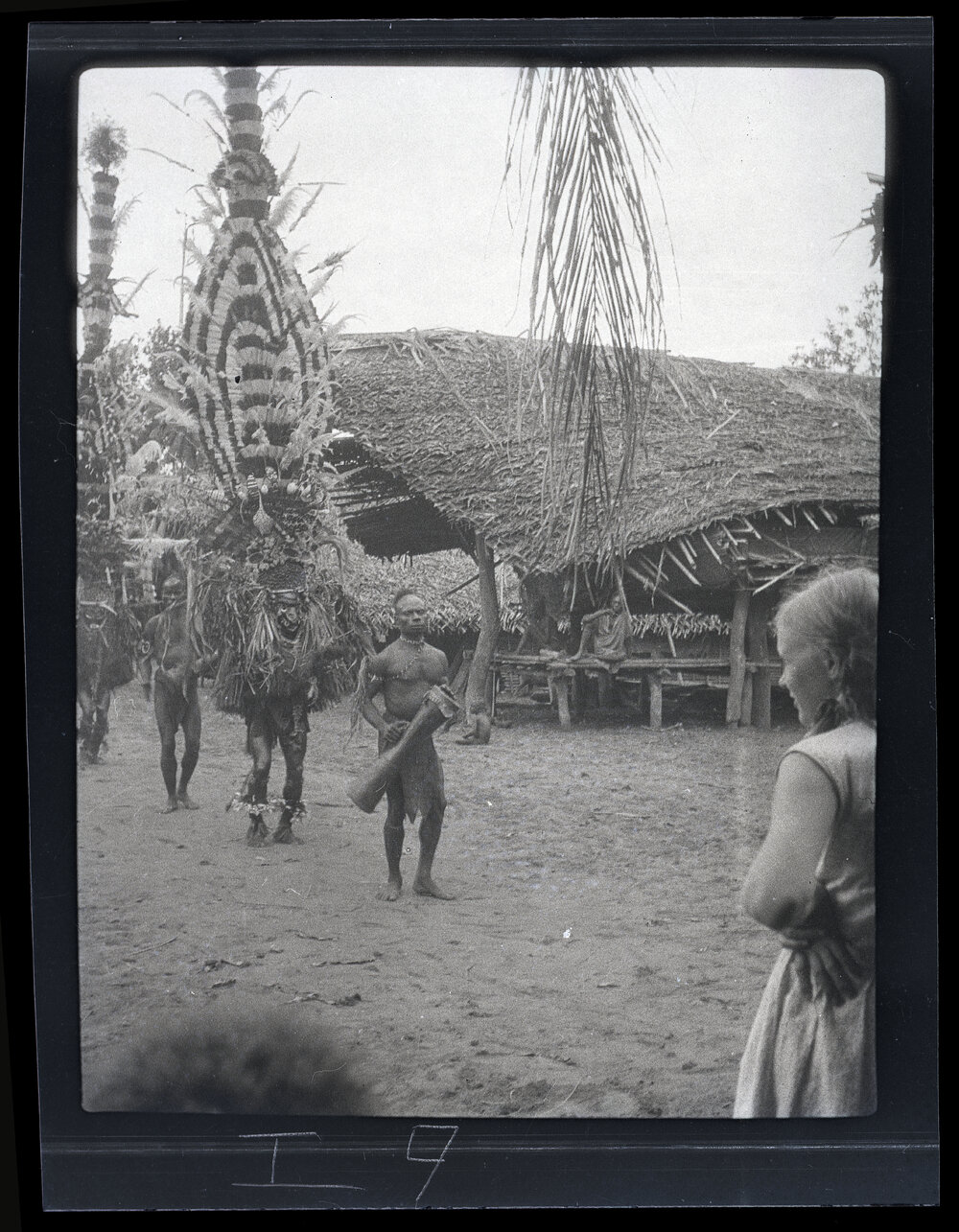 [Manum Island, New Guinea] Dance of Two &rsquo;&rsquo;Tumburan" at Sisimaggum