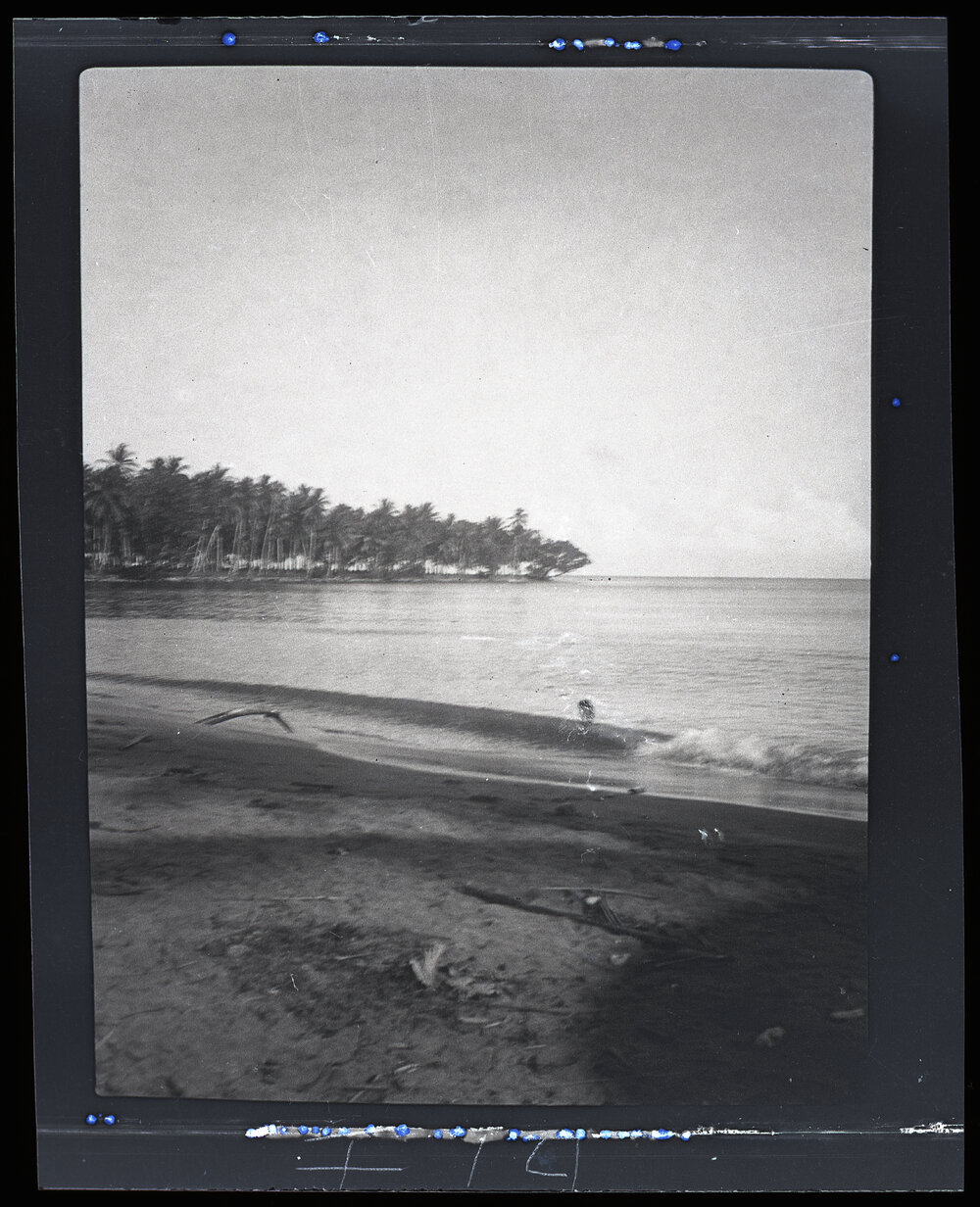 [Manum Island, New Guinea] View of the beach at Awar Plantation