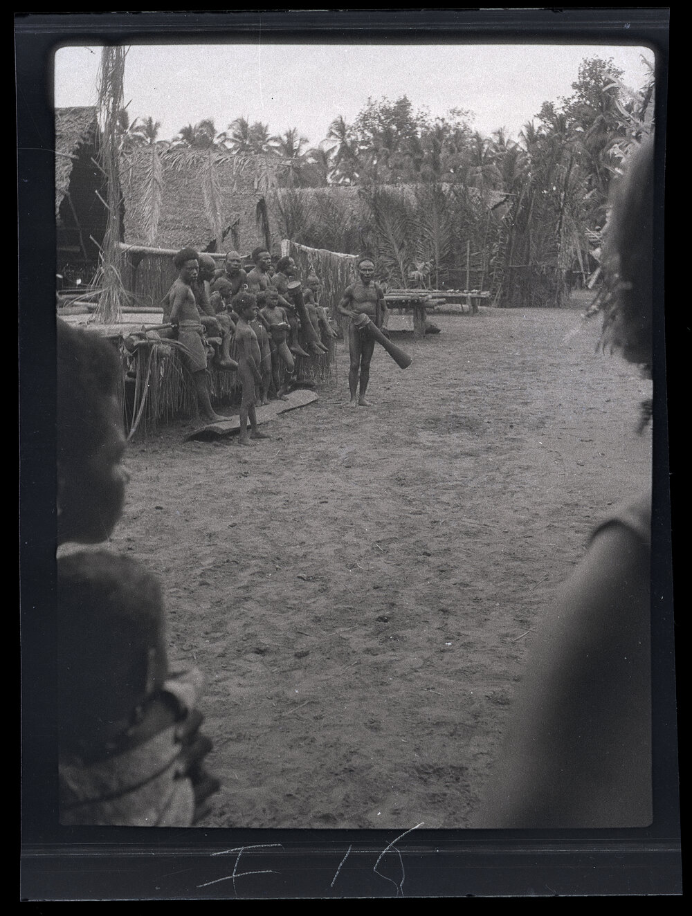 [Manum Island, New Guinea] The Orchestra Accompanying the Dancers