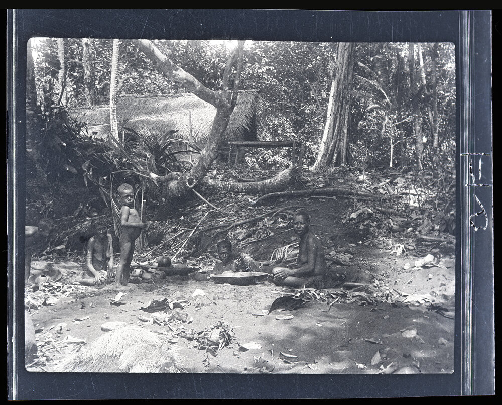 [Manum Island, New Guinea] Women Getting Fresh Water from the Water-holes in the Sand.
