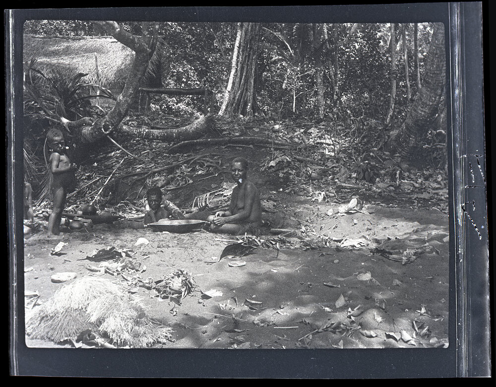 [Manum Island, New Guinea] Women Getting Fresh Water from the Water-holes in the Sand.