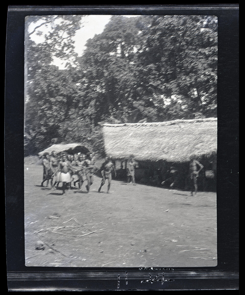 [Manum Island, New Guinea] The Men of Dugulaba Carry Across a Pig to Present to one of the Waia Tanepwa