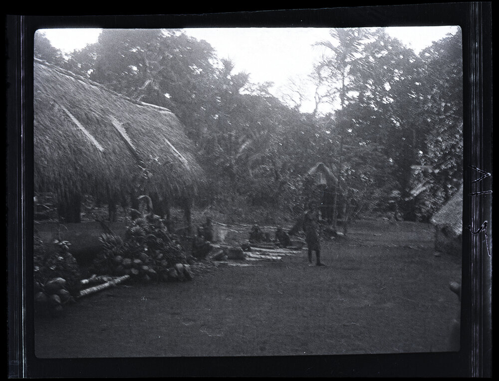 [Manum Island, New Guinea] Some of the Food Set out in Front of Arorŋabia&rsquo;s New house