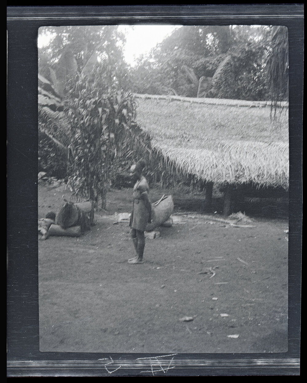 [Manum Island, New Guinea] Arorŋabia Outside the Clubhouse