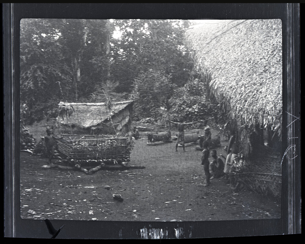 [Manum Island, New Guinea] The "Bed" of Food Before Being Decorated