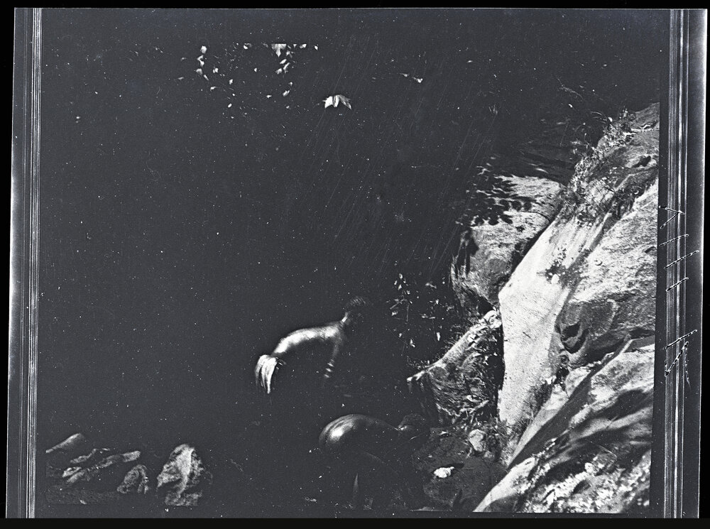 [Manum Island, New Guinea] Women Washing at these Rock Pools