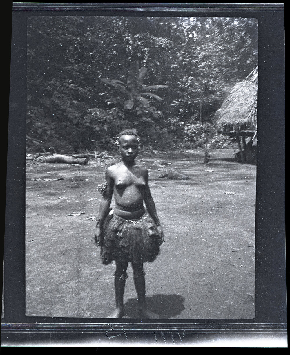 [Manum Island, New Guinea] Wazike, Daughter of Basi, Showing the Ornaments put on at her &rdquo;Coming of Age"