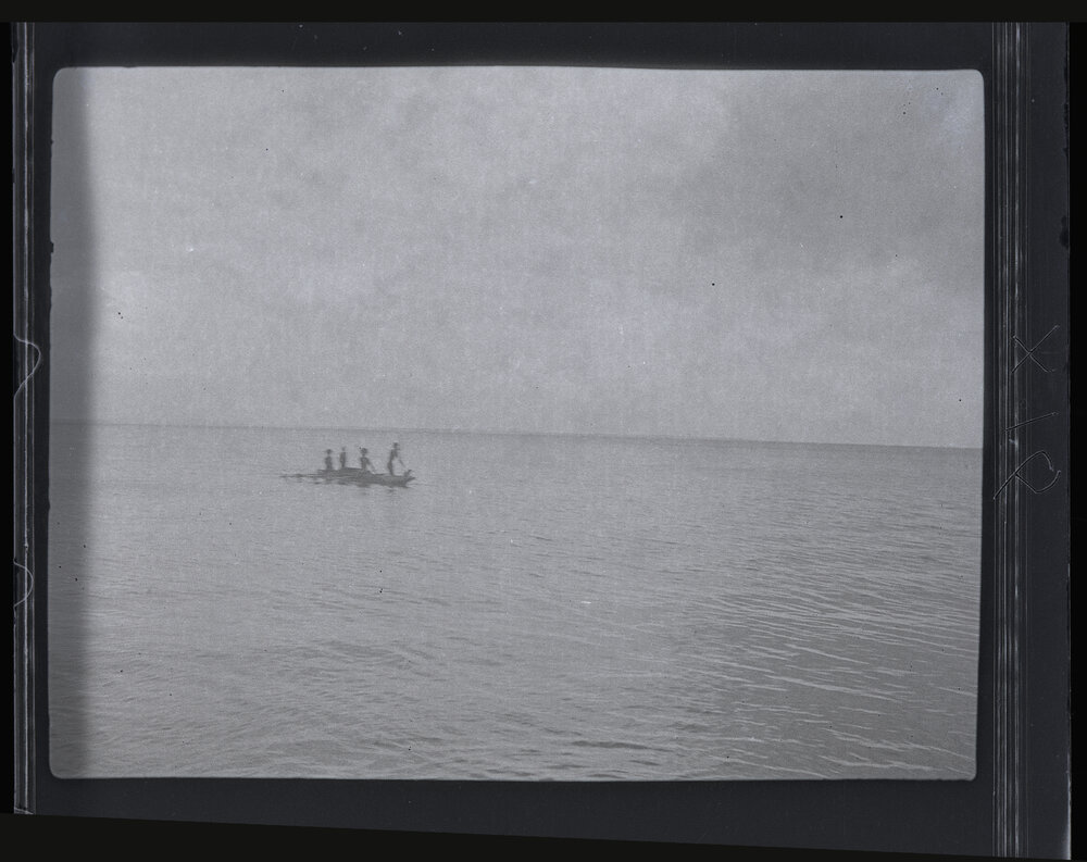 [Manum Island, New Guinea] Boys Returning to the Beach After Laying a Fish Trap