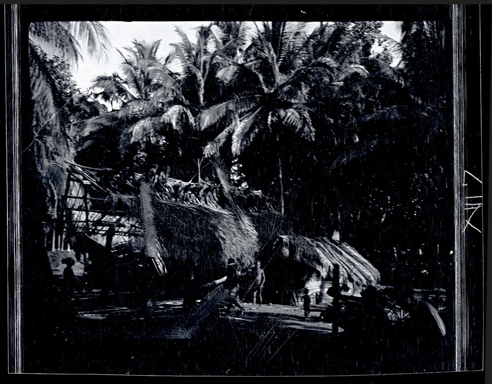 [Manum Island, New Guinea] Thatching
