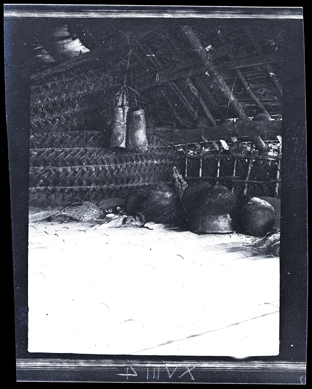 [Manum Island, New Guinea] The Inside of Aupo&rsquo;s House. The Fireplace and Shelf but the Opposite Corner