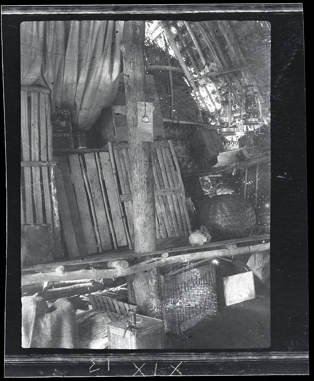 [Manum Island, New Guinea] Inside my [Wedgwood's] House