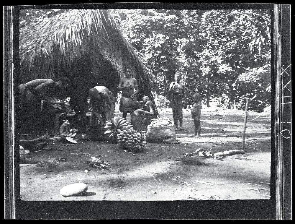 [Manum Island, New Guinea] Preparing Food for a Presentation