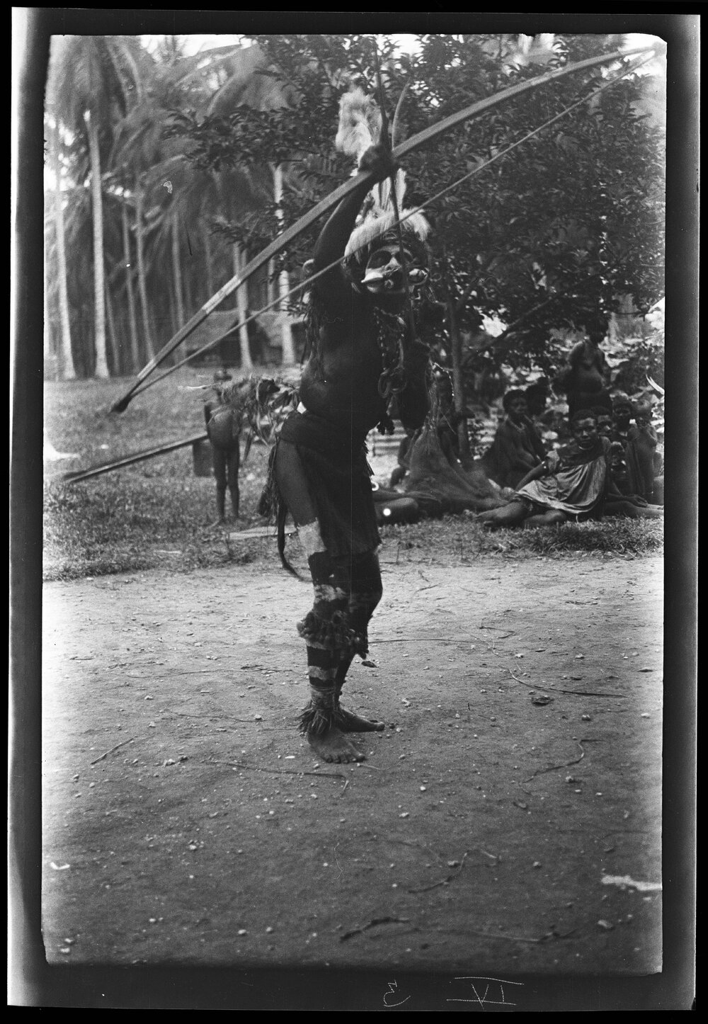 [Manum Island, New Guinea] Nubia Dances: the Leader in the Bird Shooting Dance