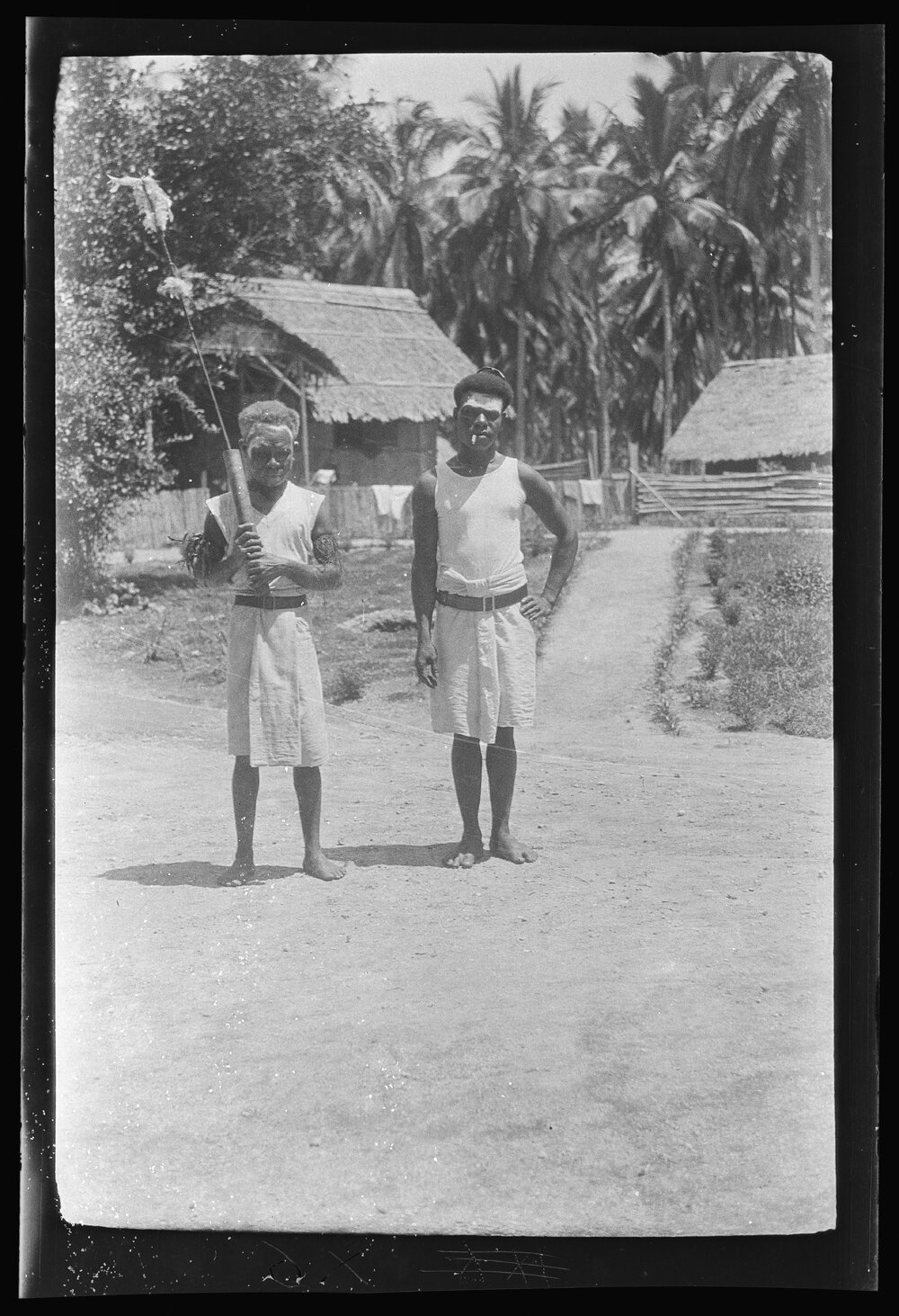 [Manum Island, New Guinea] Two Finished Timers from the Sepic River on their way Home