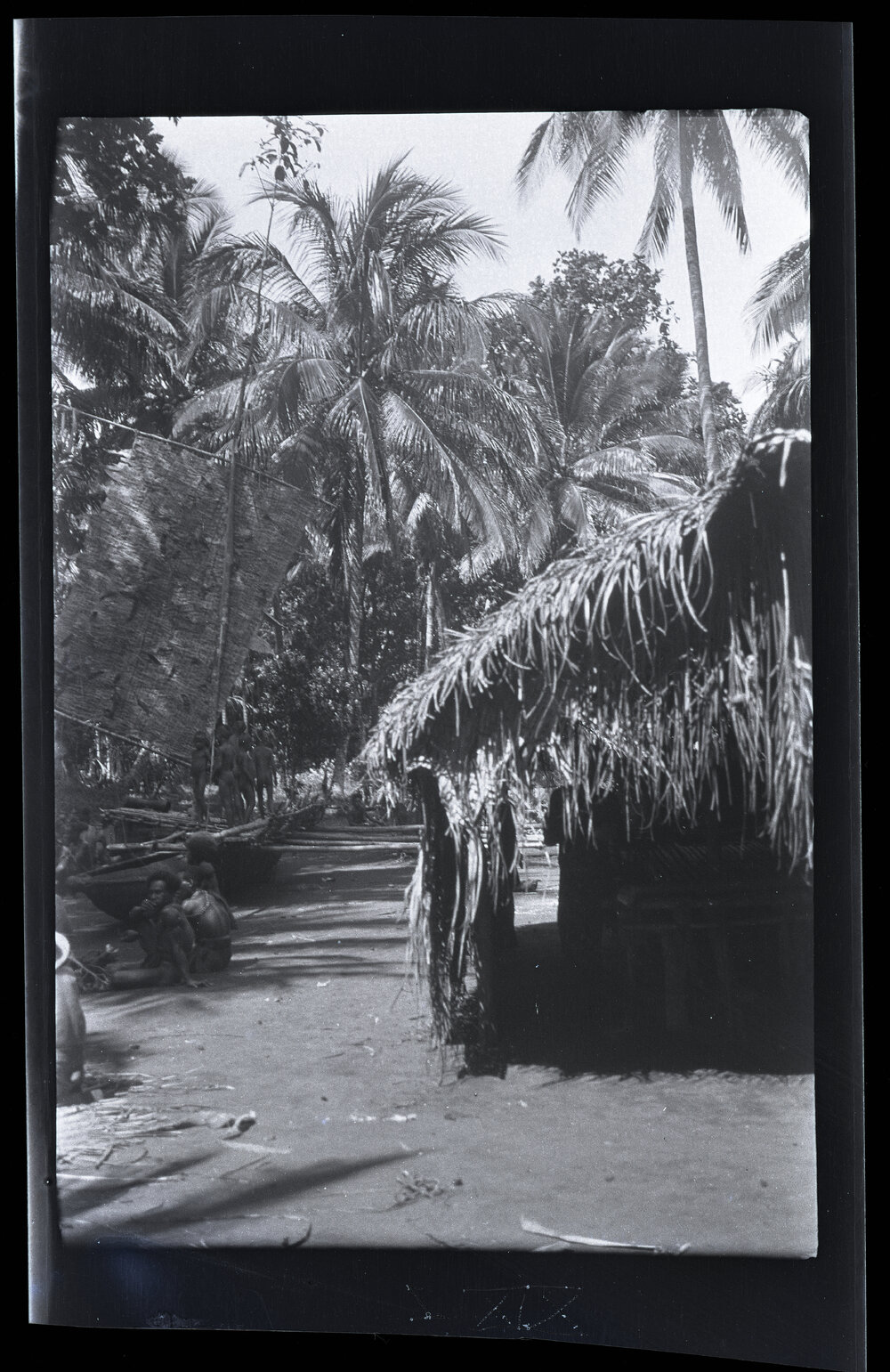 [Manum Island, New Guinea] The Sail of Mamboti&rsquo;s Canoe Finished and set up at 1030 am