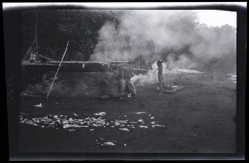 [Manum Island, New Guinea] Early in the Morning when the Canoes were Brought Down to the Beach and Lashed Together