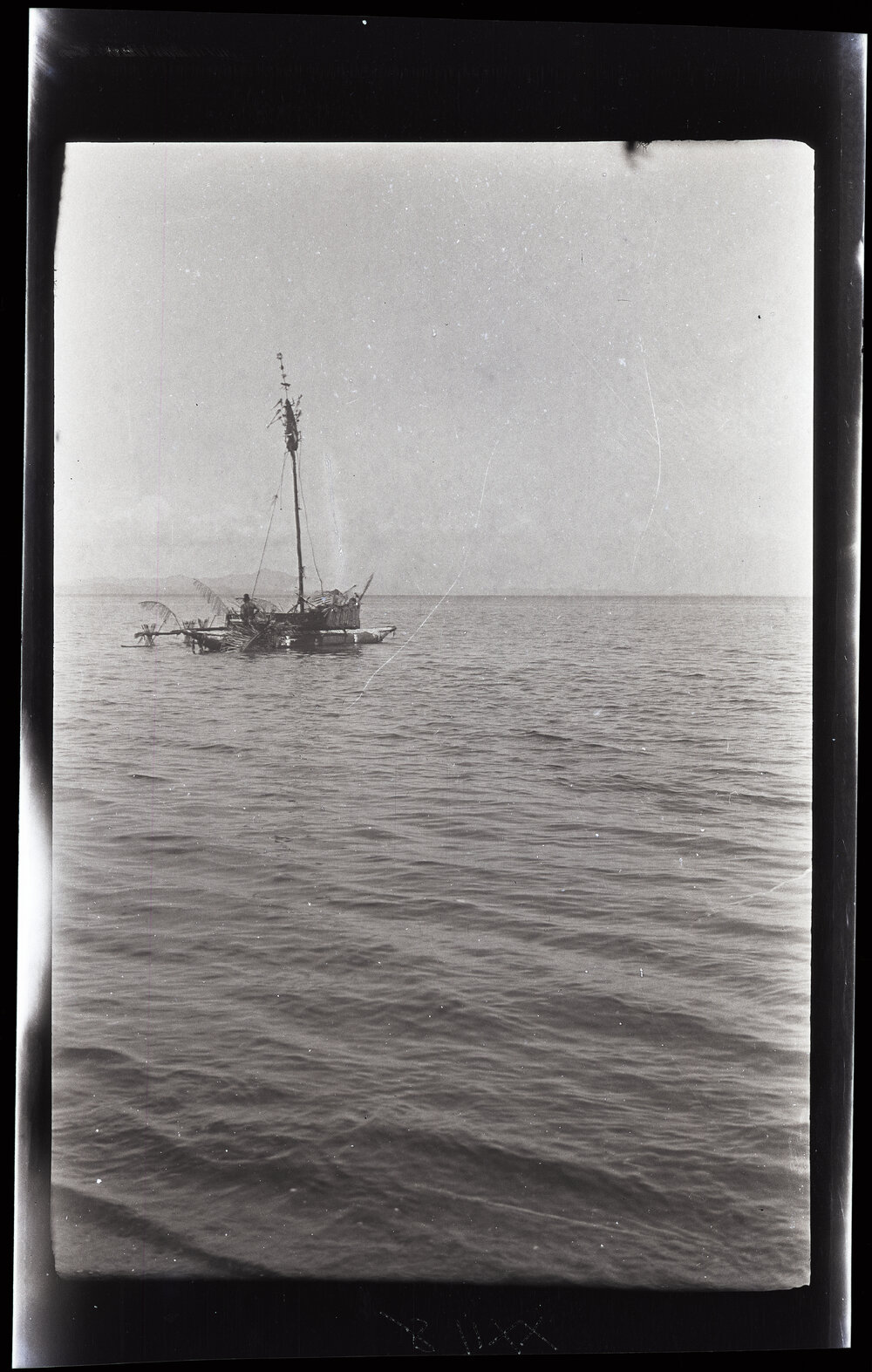 [Manum Island, New Guinea] The Canoe is Launched and Sent out to Sea Without its Sail